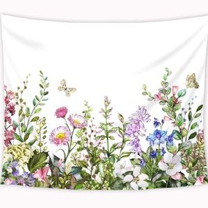 Floral Butterfly Wall Tapestry